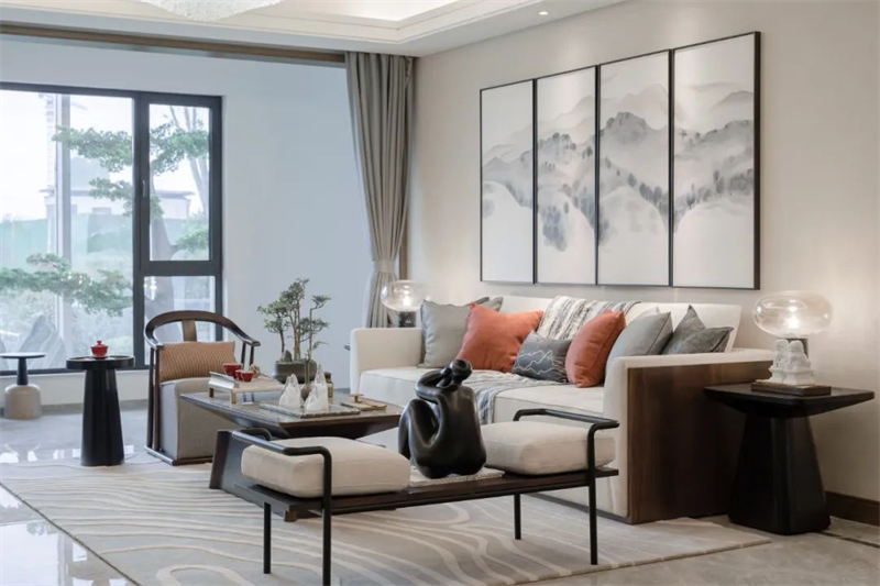 142㎡新中式大宅，把家住成了一幅水墨畫！每一幀都是風雅！